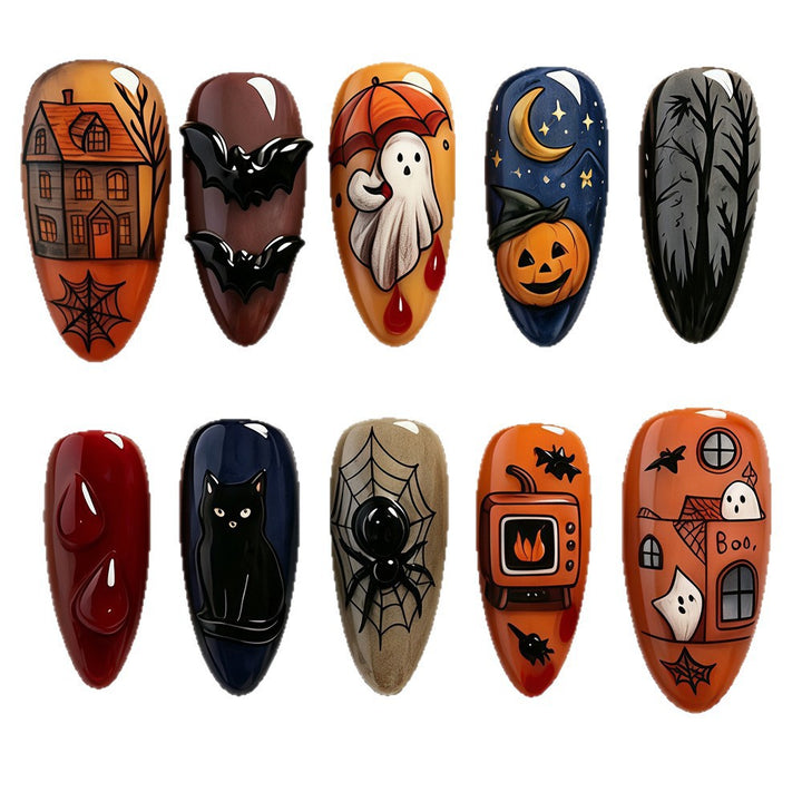 Halloween-Themed Nail Art Design Stornfield