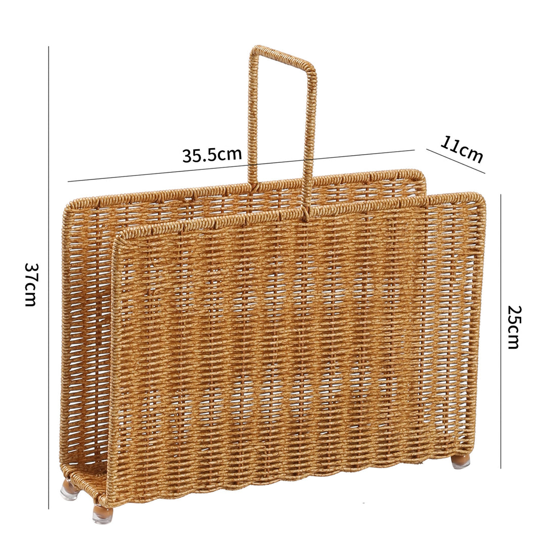 Unisex Handwoven Magazine Rack with Elegant Design Stornfield