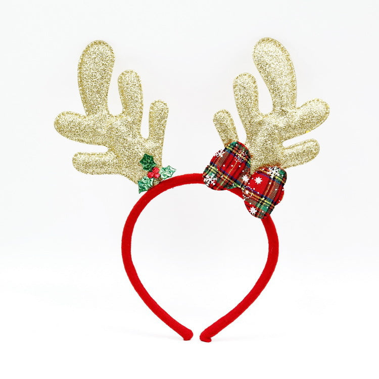 Festive Christmas headband with fun Santa figures