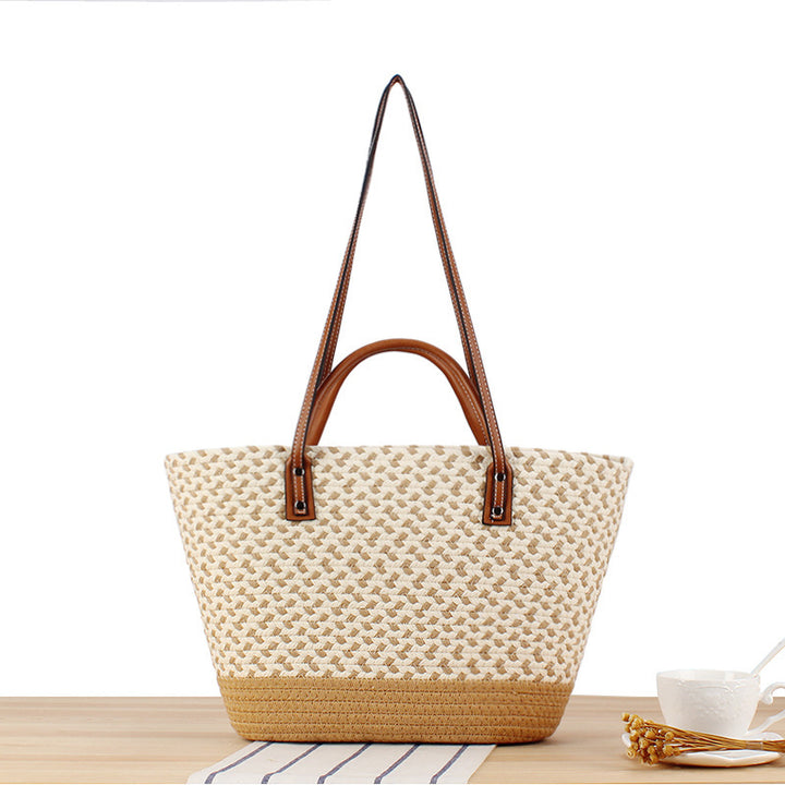 Spacious Shopping Bag Made from Handwoven Natural Material Stornfield