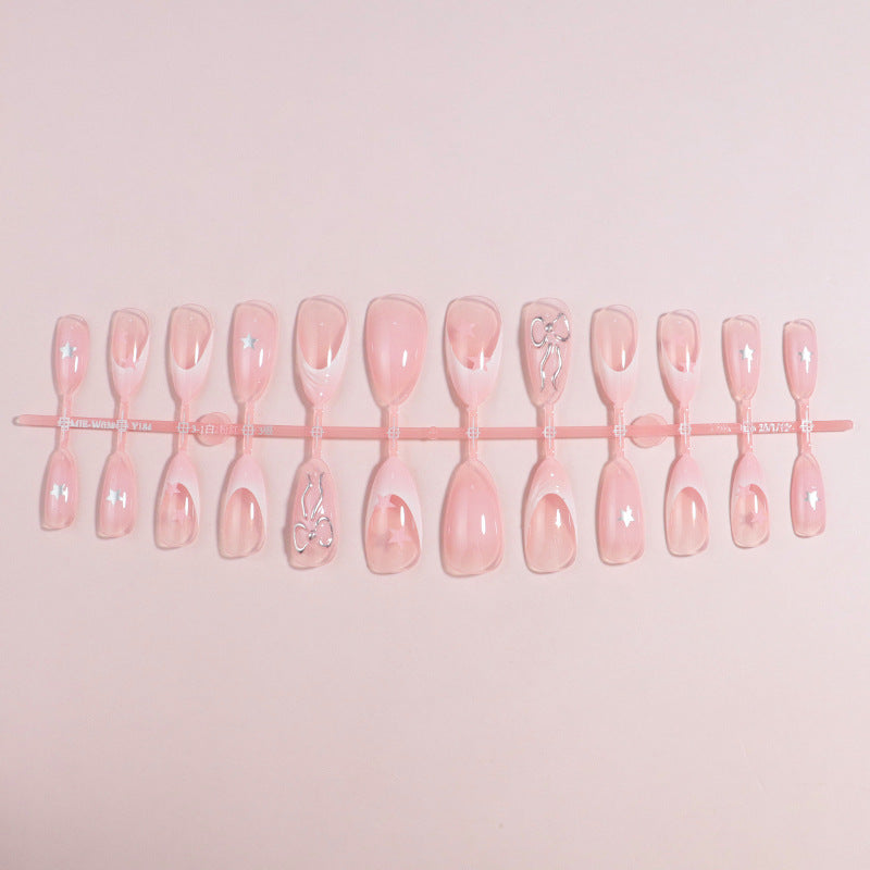 Premium Press-On Nail Set with Decorative Accents Stornfield