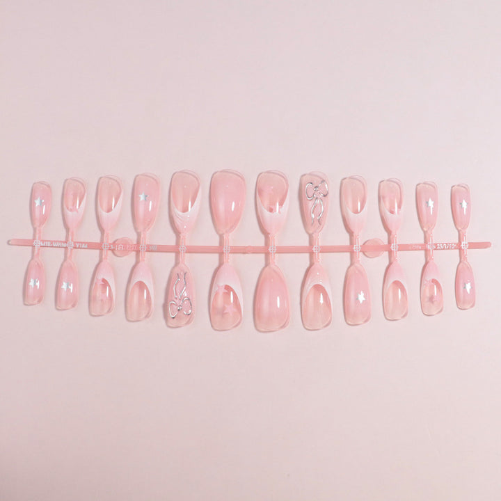 Premium Press-On Nail Set with Decorative Accents Stornfield