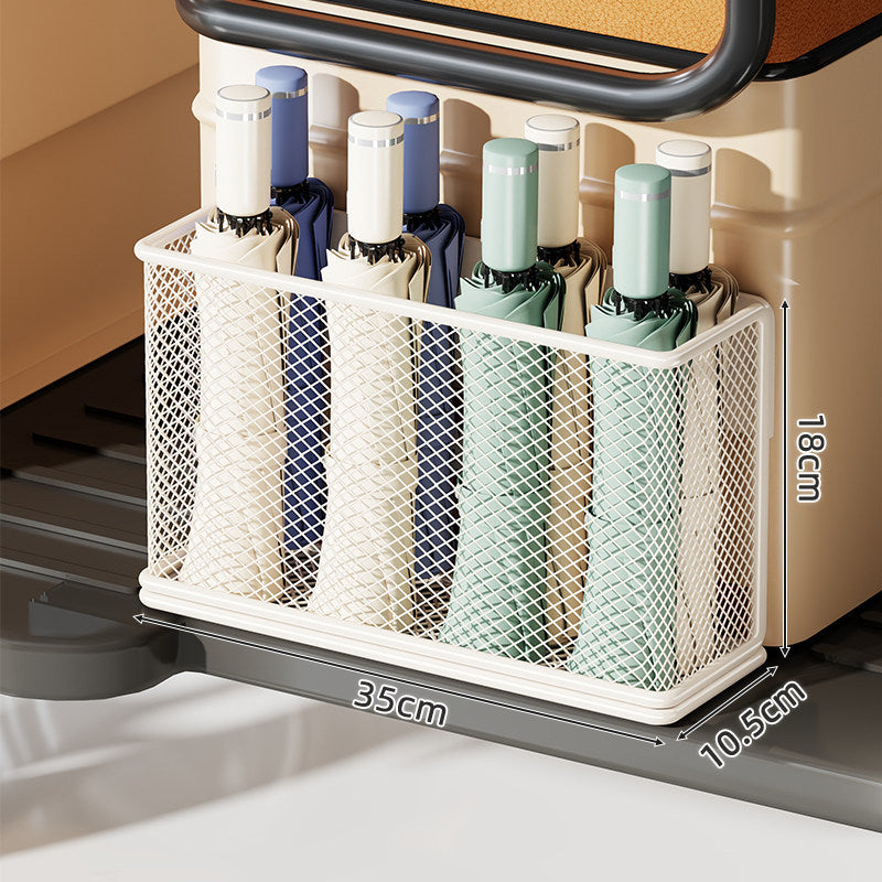 Under-Shelf Slim Mesh Umbrella & Accessory Holder
