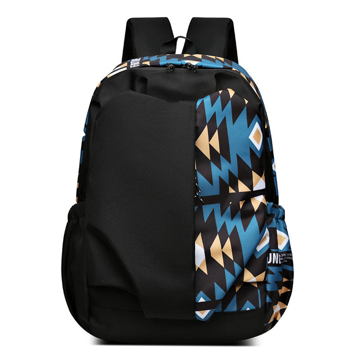 Geometric Print Durable Backpack Stornfield