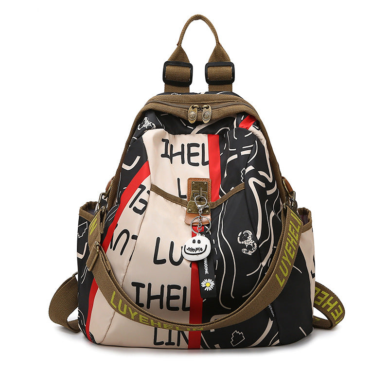 Artistic Floral Patterned Backpack Stornfield