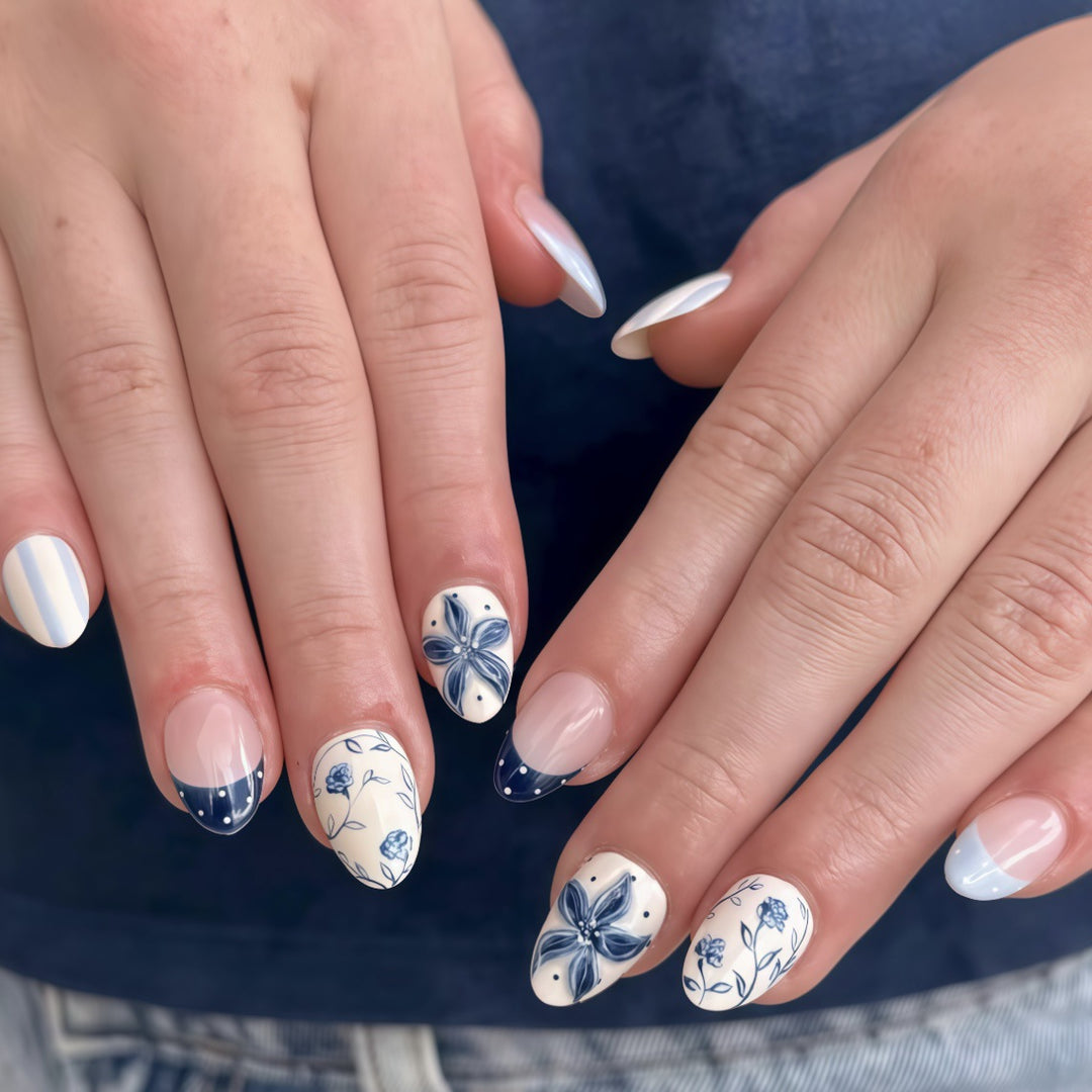 Artful Floral Press-On Nail Set