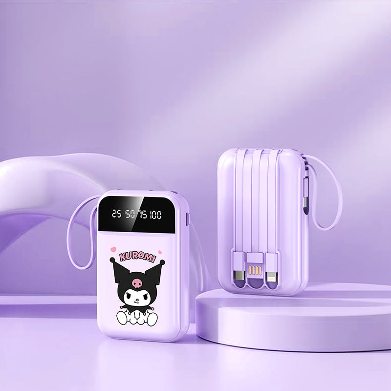 Portable power bank with LED display and integrated cable by Stornfield