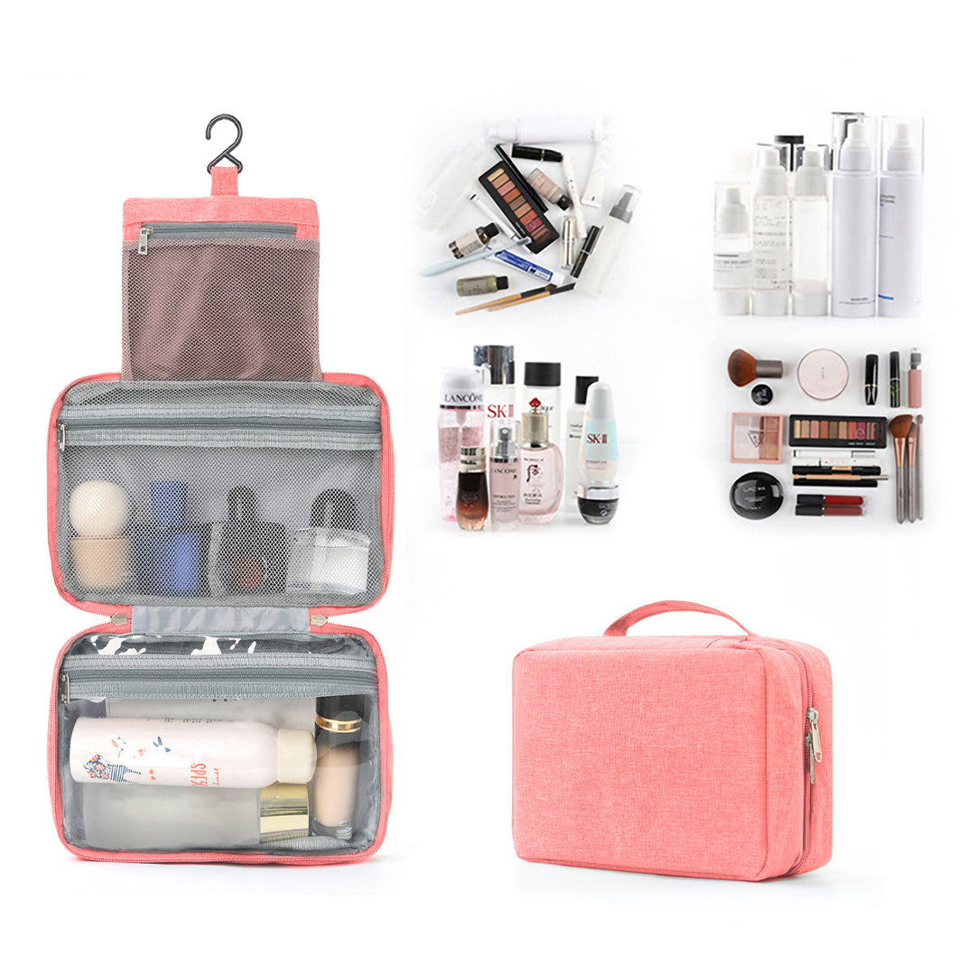 Travel toiletry bag with hooks and multiple compartments Stornfield