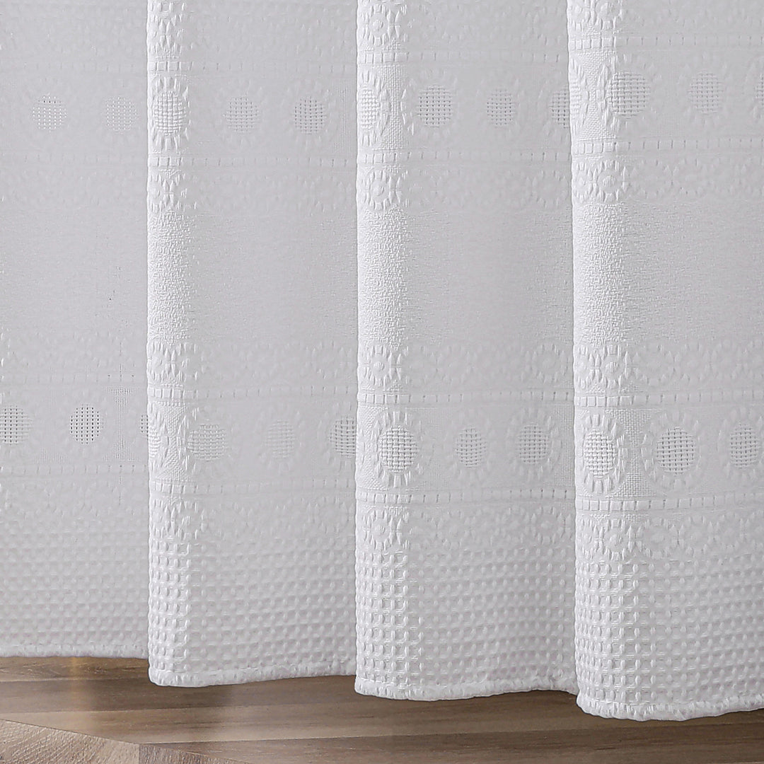 Textured Leaf Pattern Shower Curtain Stornfield