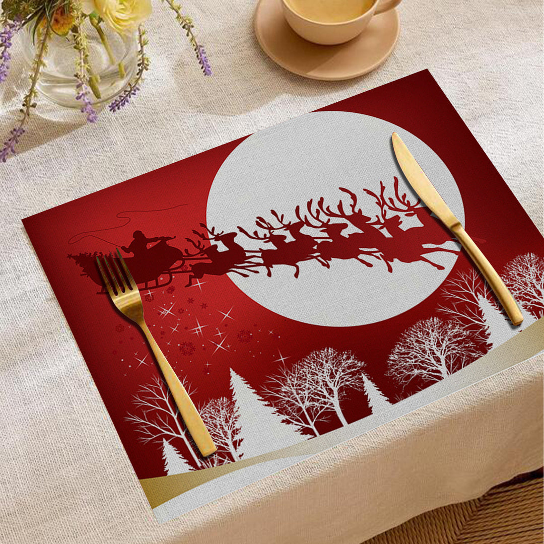 Festive Christmas-Themed Table Placemats
