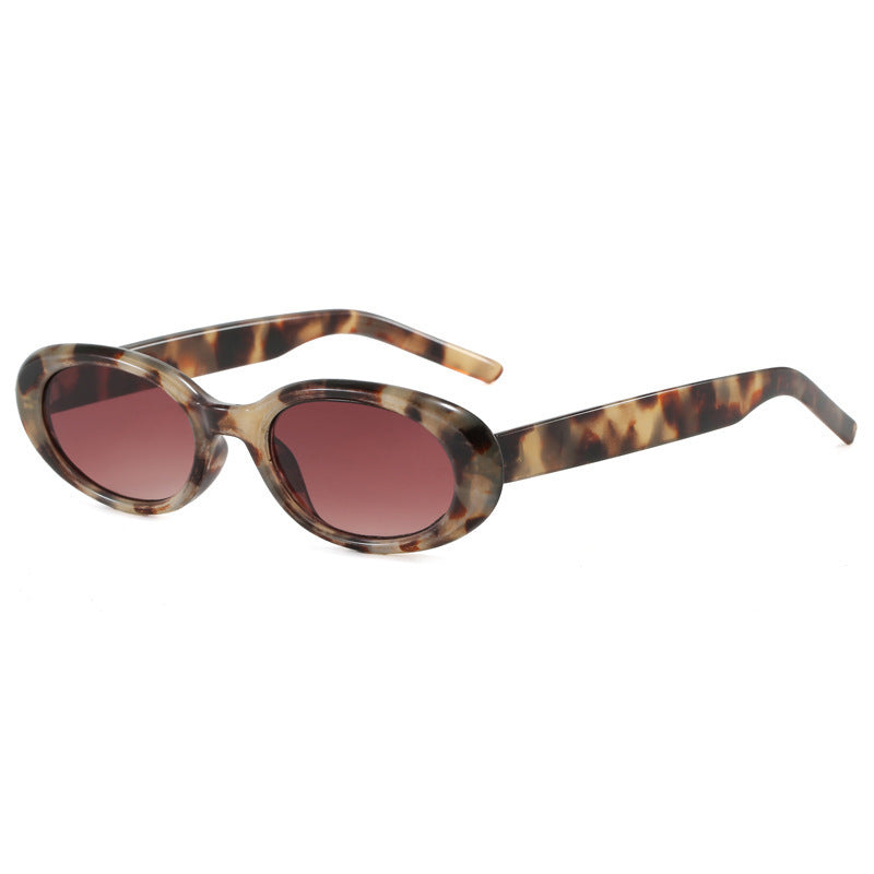 Women's oval sunglasses with transparent effect and UV protection Stornfield