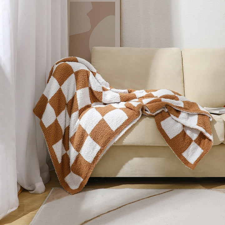 Cozy Checkerboard Throw Blanket