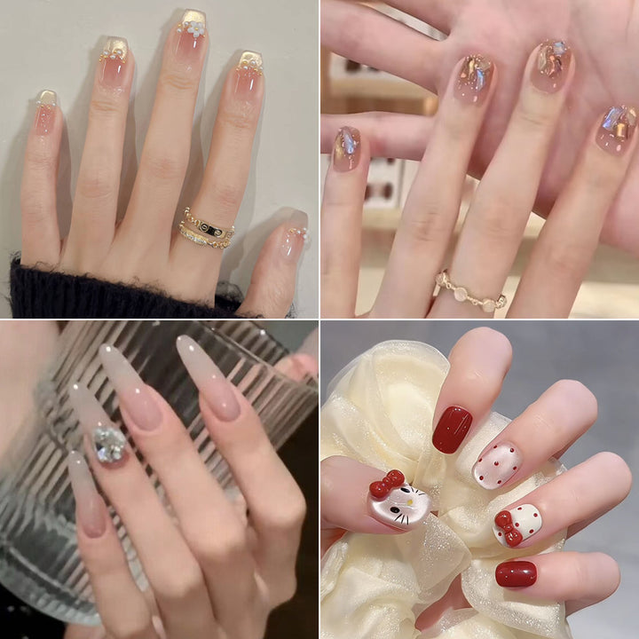 Elegant Botanical Press-On Nails Stornfield