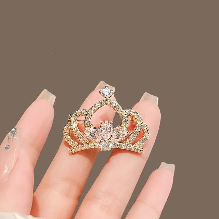 Glittering Crown Brooch Stornfield