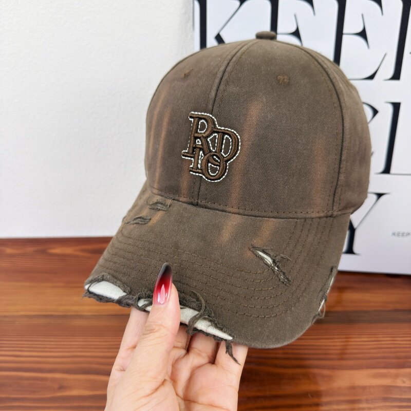 Women's Distressed Classic Cotton Baseball Cap Stornfield