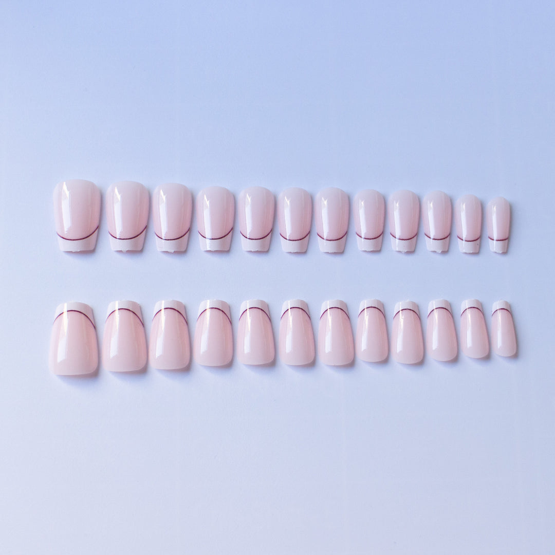Elegant French Tip Acrylic Nail Art