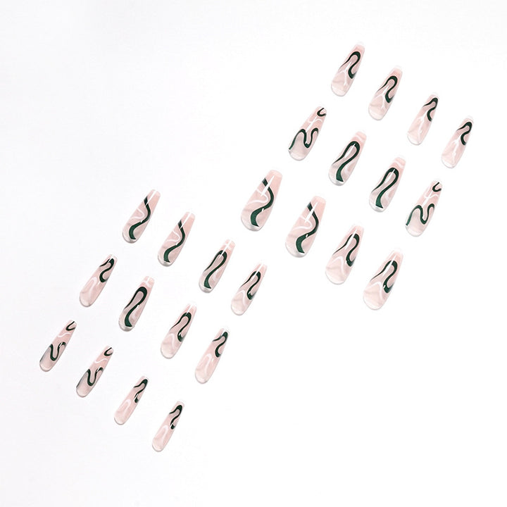 Artifical nails with luxurious wave pattern Stornfield