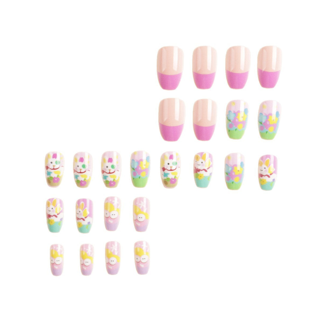 Artistic Spring-Themed Press-On Nail Art Stornfield