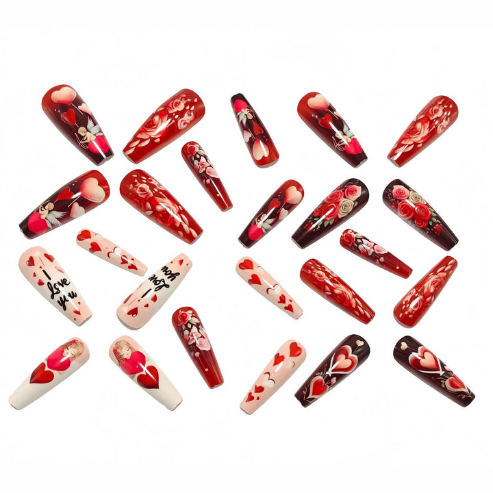Artificial Nails in Romantic Heart Design Stornfield
