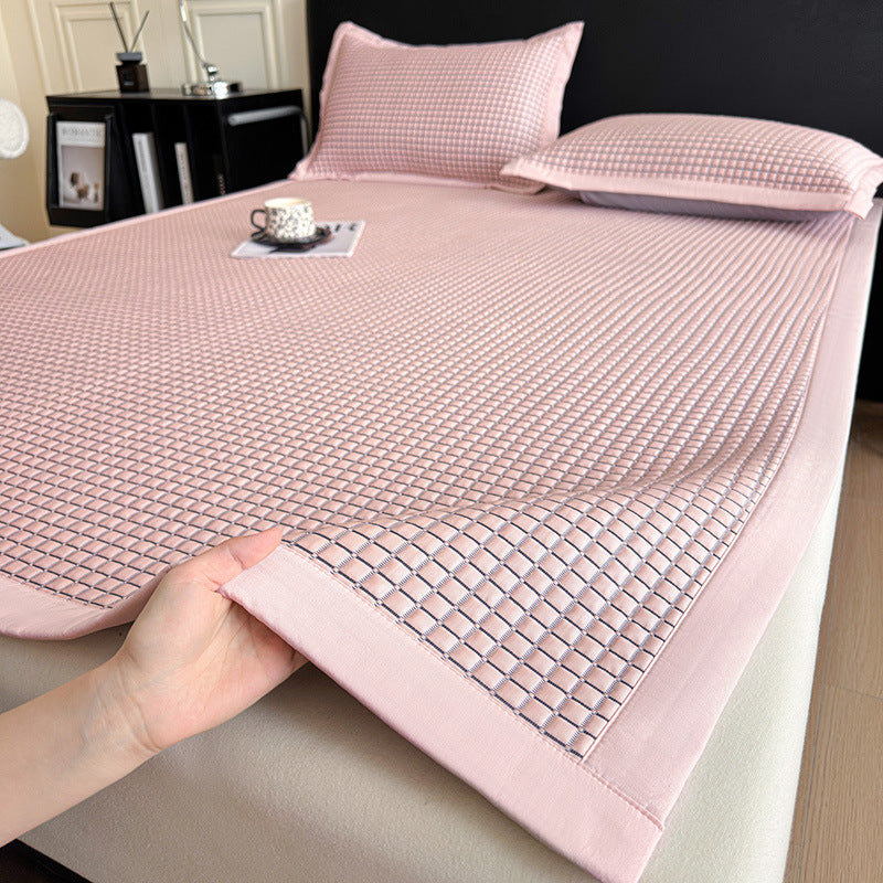 Waterproof mattress protector fitted sheet with breathable PU coating and extra deep pocket