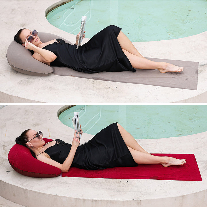 Women Inflatable Relax Lounge Chair with Integrated Headrest Stornfield