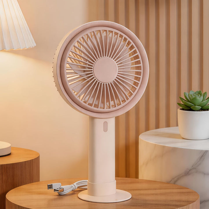 Women's Portable Table Fan with Integrated USB Charging Function Stornfield