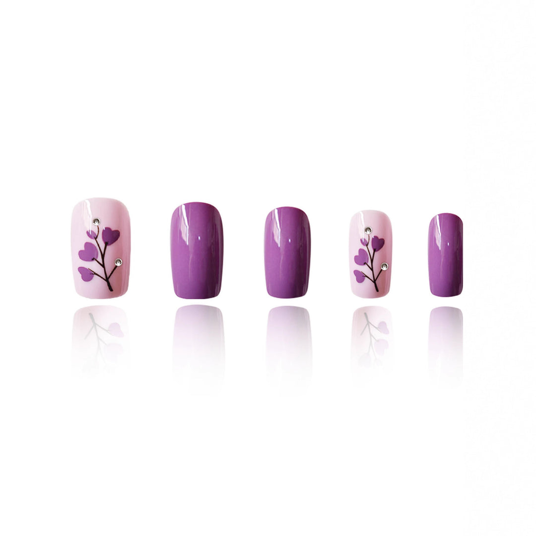 Floral Print Press-On Nail Art Stornfield