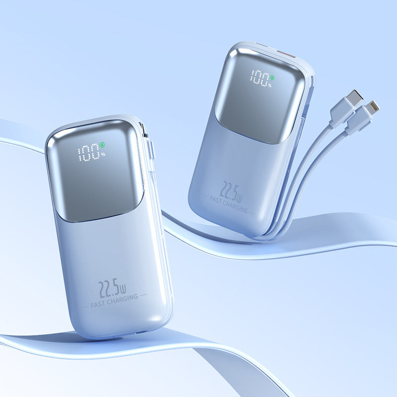 High-performance power bank with intelligent charge indicator and integrated cable Stornfield