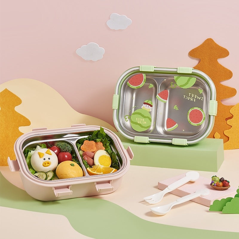 Fun-Themed Dual-Compartment Lunch Container
