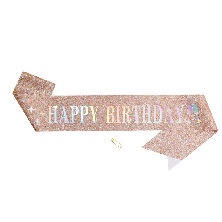 Ladies Glitter Headband with "Happy Birthday" Inscription Stornfield
