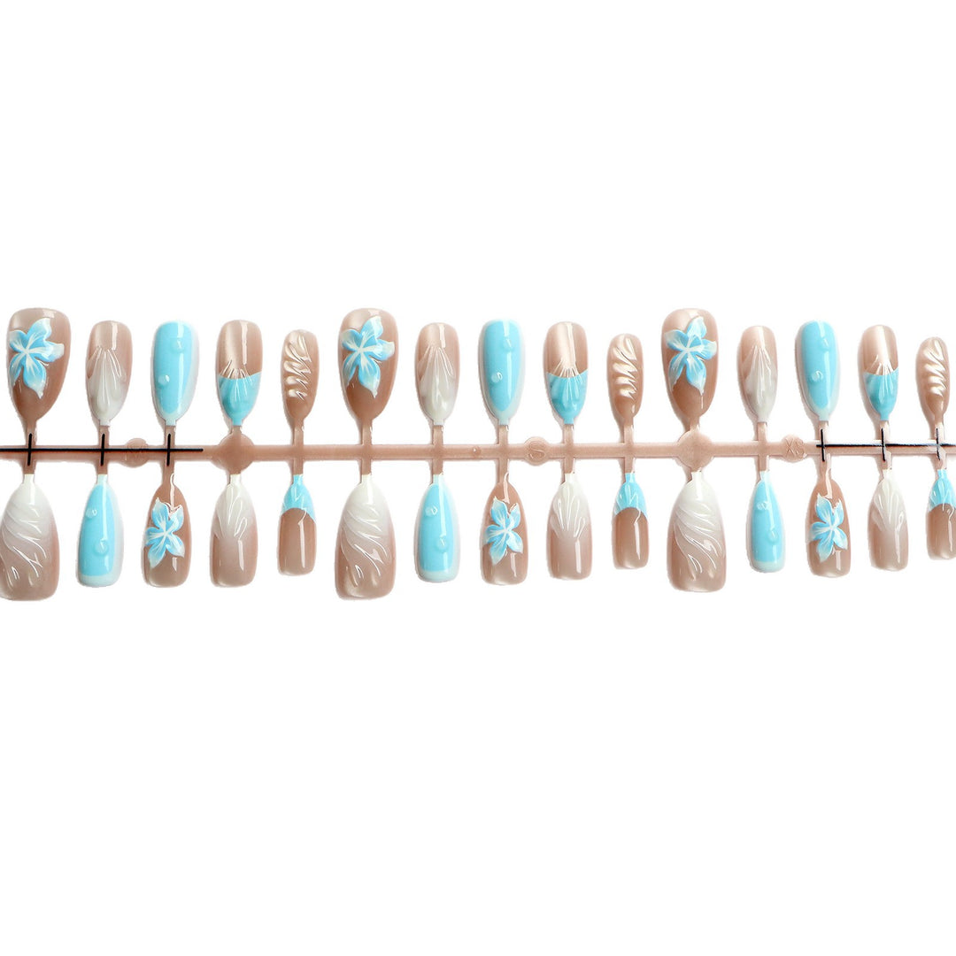 Tropical-Inspired Decorative Press-On Nail Art Stornfield