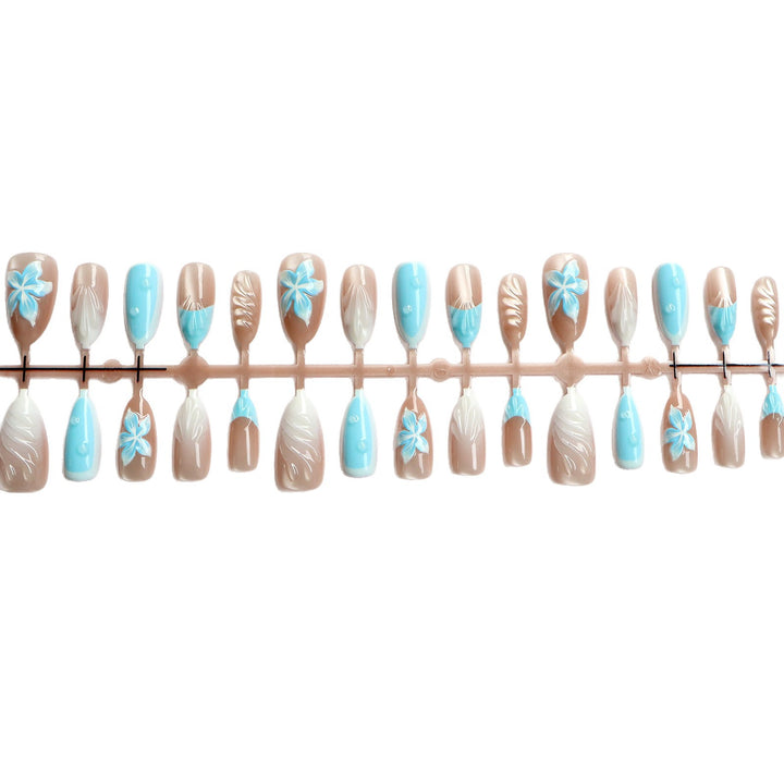 Tropical-Inspired Decorative Press-On Nail Art Stornfield