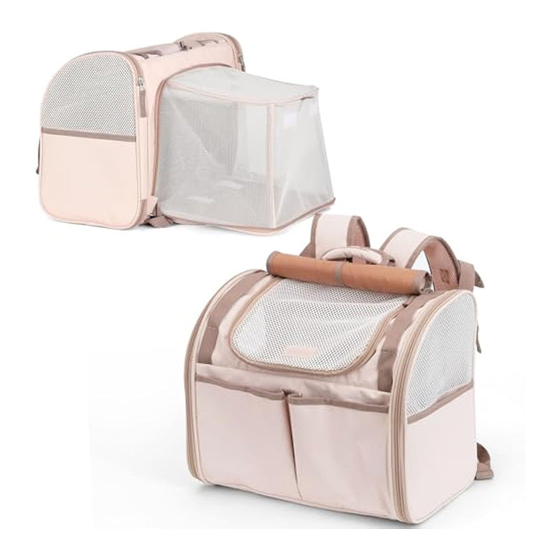 Pet Backpack with Ergonomic Carrying System and Breathable Mesh Inserts Stornfield