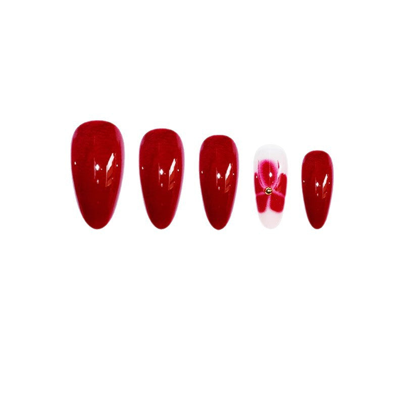 Elegant Floral Press-On Nail Set Stornfield