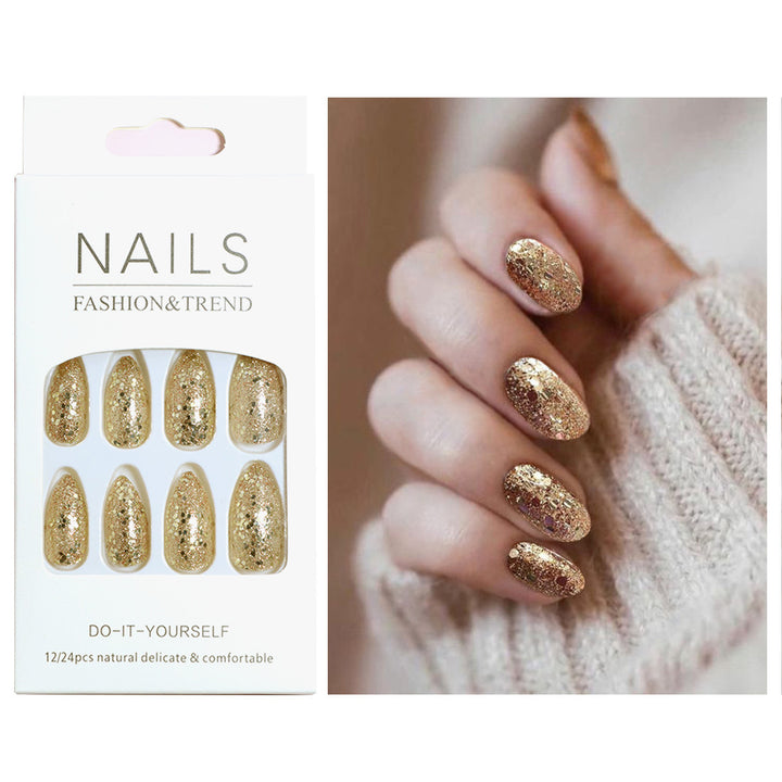Glittering Long Stiletto Press-On Nails Stornfield