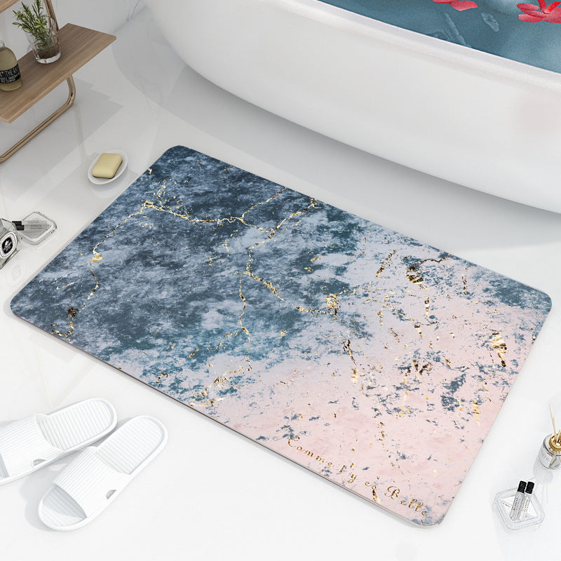 Soft Textured Abstract Bath Mat