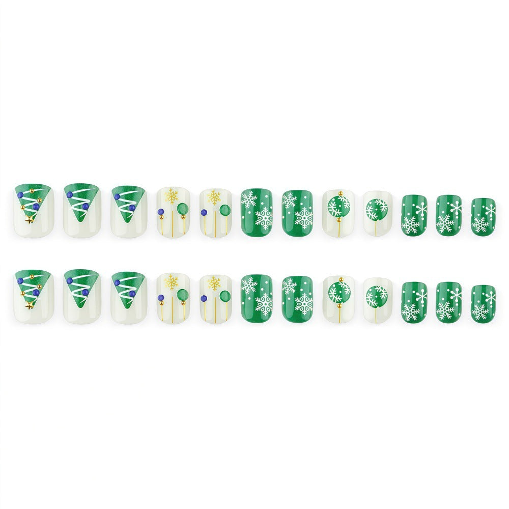 Artificial nail set with festive Christmas motifs Stornfield