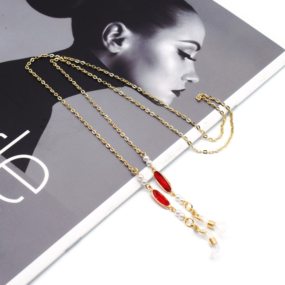 Elegant Eyewear Chain with Decorative Accents Stornfield