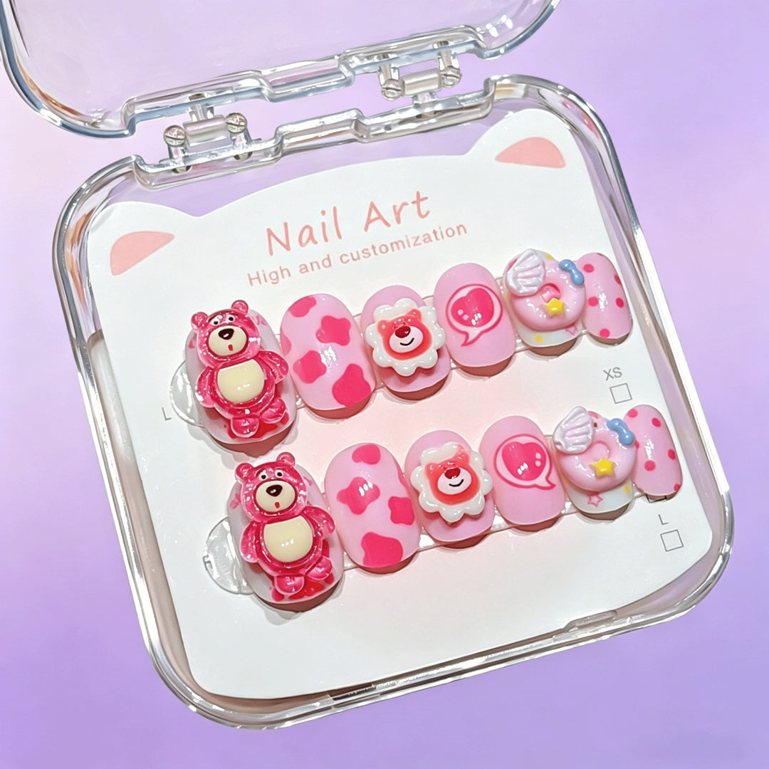 Customized Cartoon-Inspired Press-On Nail Art Set Stornfield