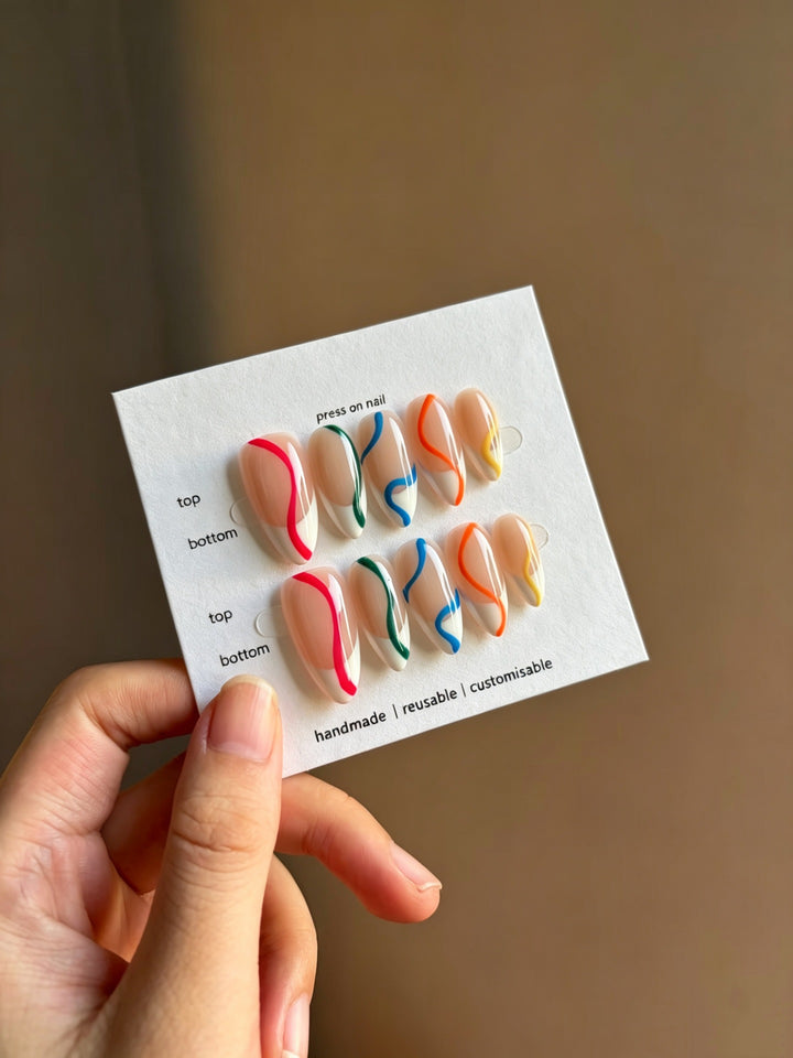Artistic Customizable Press-On Nail Set