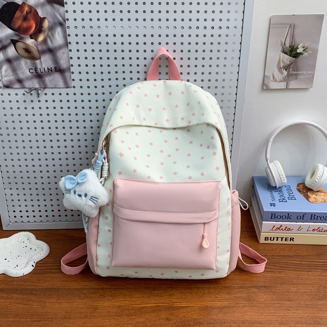Everyday backpack with playful star design and additional front pocket Stornfield