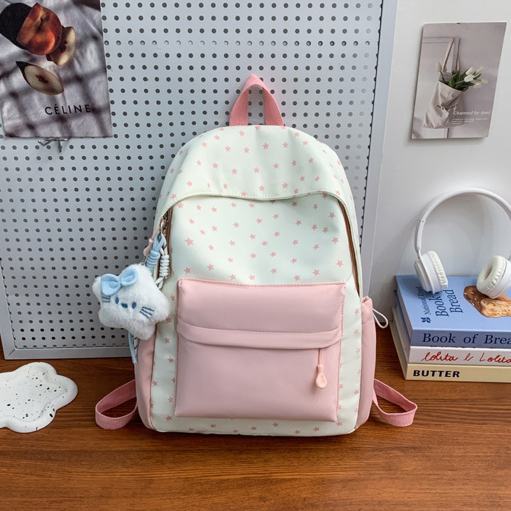 Everyday backpack with playful star design and additional front pocket Stornfield