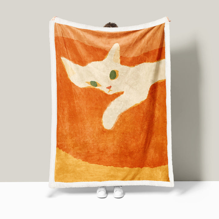 Cozy Cat-Themed Soft Plush Blanket