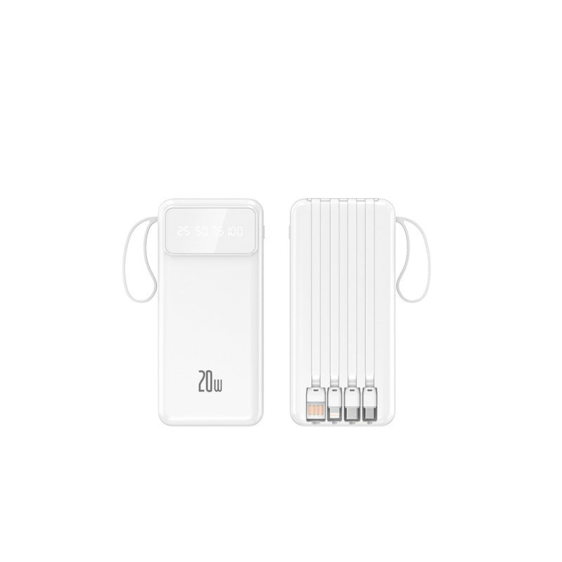 Powerbank with integrated multifunctional charging cables and digital display Stornfield
