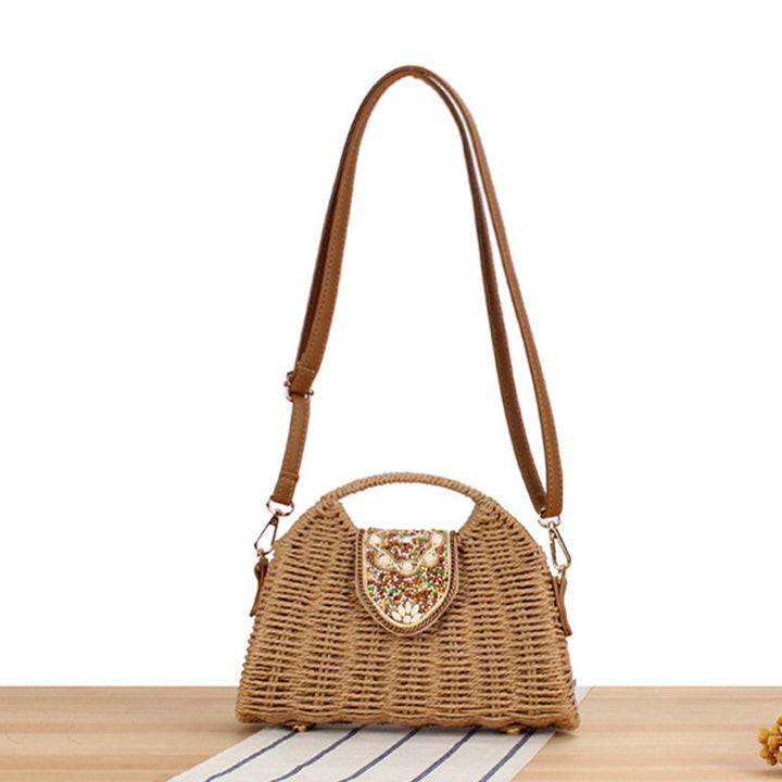 Elegant basket bag with unique closure Stornfield