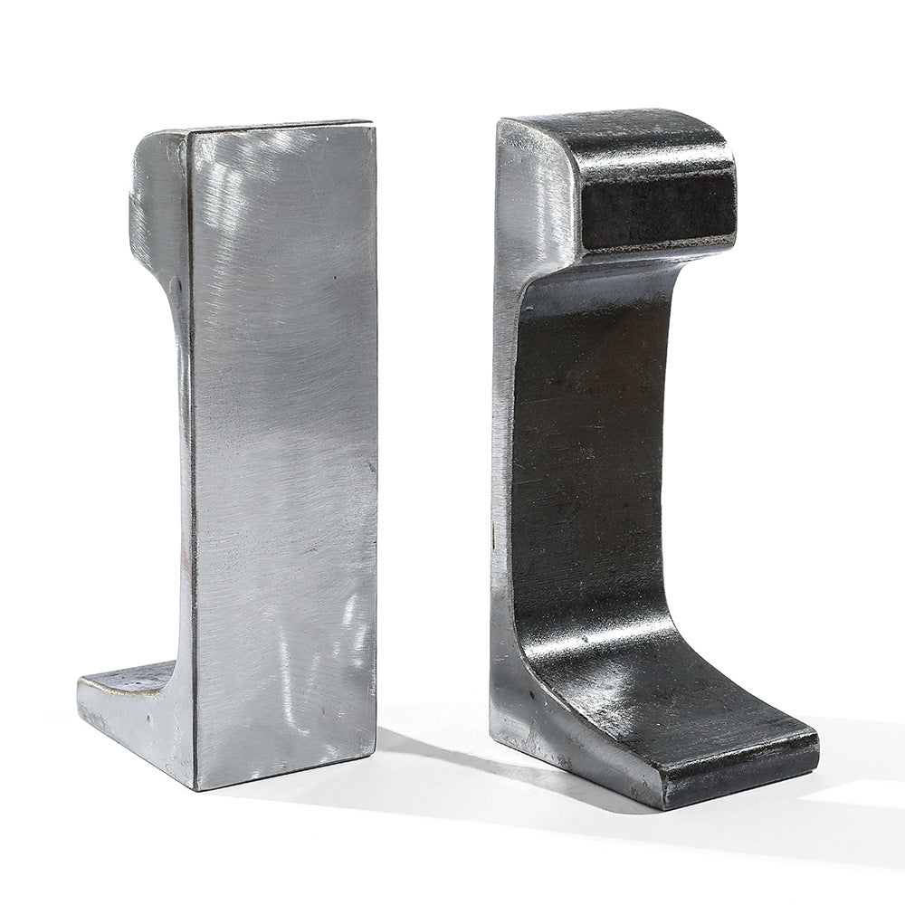 Industrial-Style Metal Bookends