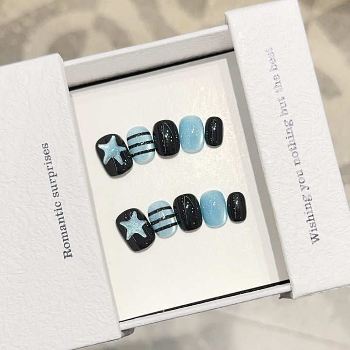 Creative Acrylic Nail Set with Romantic Designs Stornfield