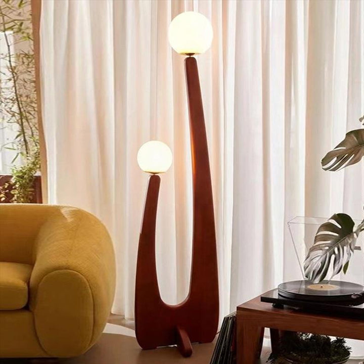 Artistic Wooden Floor Lamp