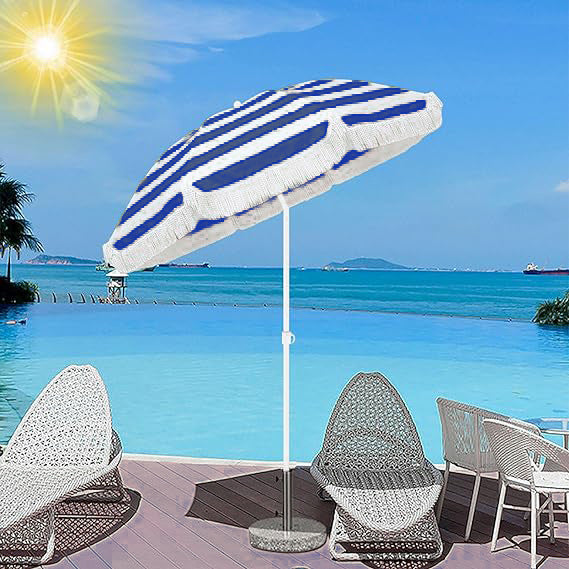 Women's sun umbrella with stylish tassels Stornfield