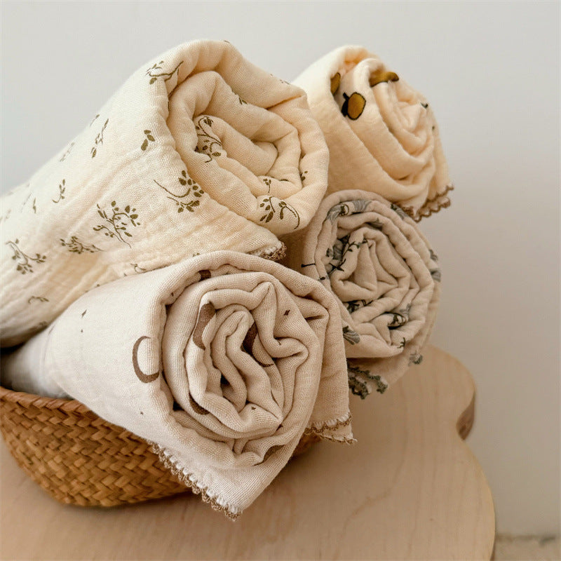 Women's Cozy Cotton Blanket with Floral Design Stornfield